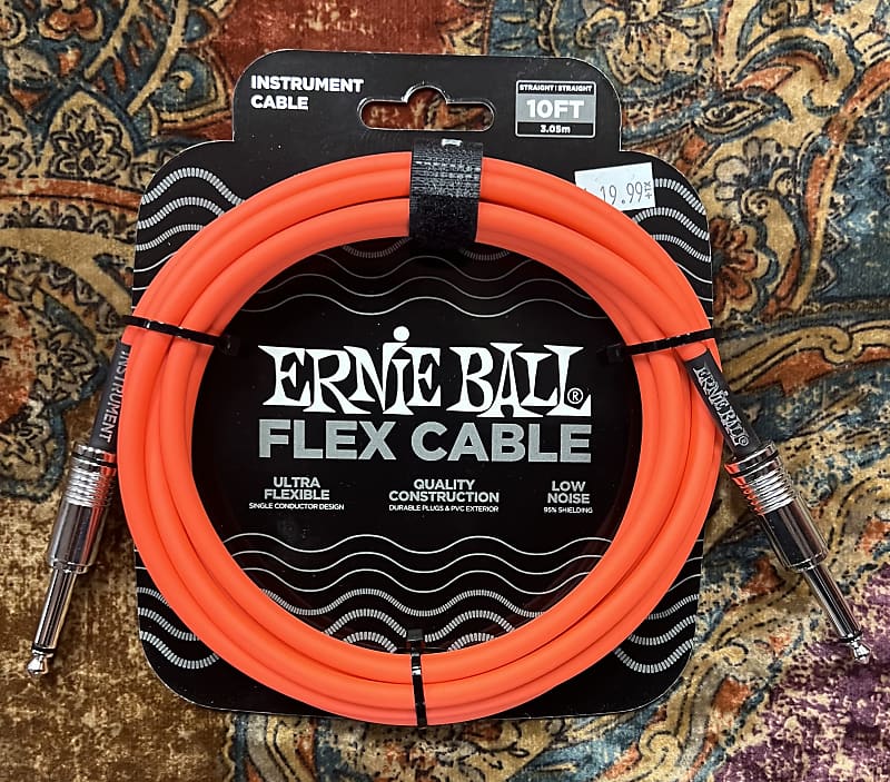 Ernie Ball FLEX Instrument Cable Straight Straight 10 Ft Reverb