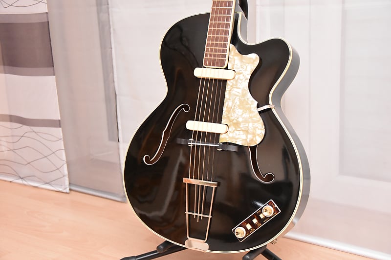 H Fner Black Beauty Rare German Archtop Electric Reverb