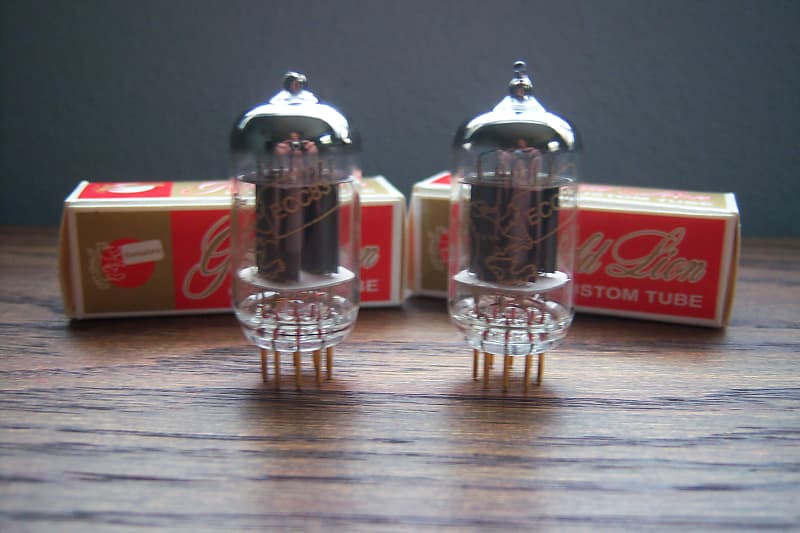 Matched Pair Genalex Gold Lion 12AX7 ECC83 B759 Tubes Reverb