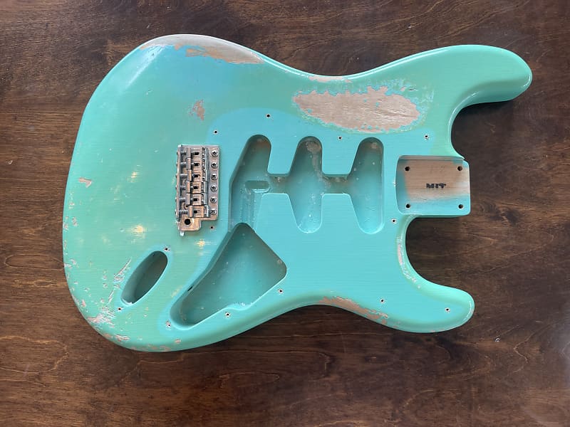 Heavy Relic MJT Nitro Stratocaster Body Seafoam Green Reverb UK