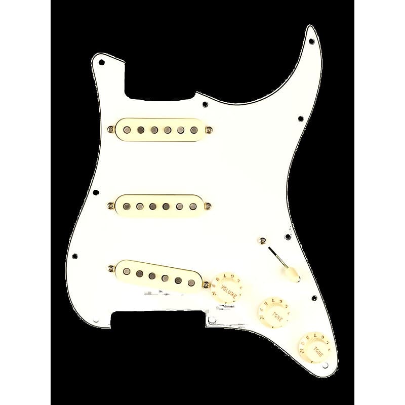 Fender Pre Wired Strat Pickguard Texas Special Sss White Reverb