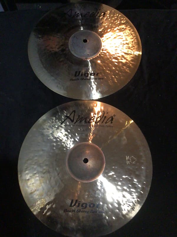 Amedia Cymbals Vigor Rock Shiny Series Hihats Reverb