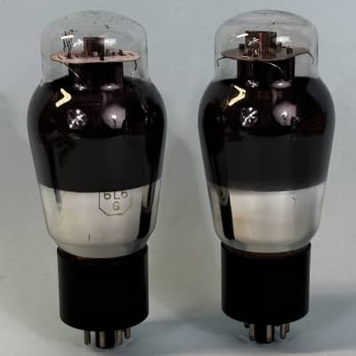 1950 Sylvania 6L6G Tubes Matched Pair High Testing Reverb