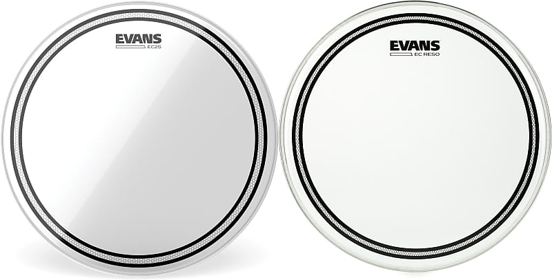 Evans EC2 Clear Drumhead 14 Inch Bundle With Evans EC Reverb