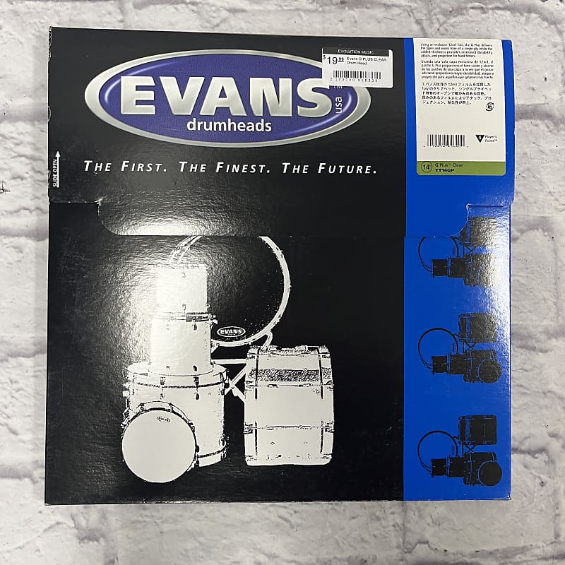 Evans G Plus Clear Drum Head Reverb