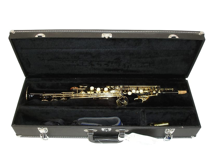 Jupiter Jps Soprano Saxophone Black W Gold Lacquer Reverb