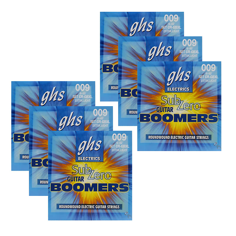 Pack Ghs Cr Gbxl Sub Zero Boomers Extra Light Strings For Reverb