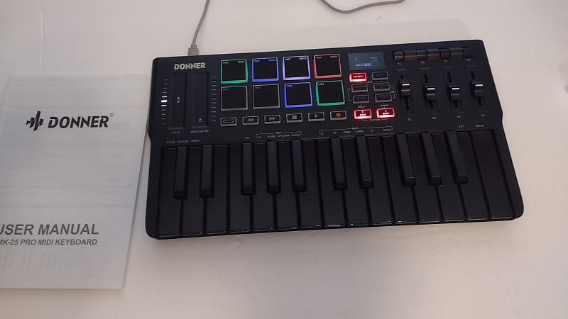 Donner DMK 25 Pro USB MIDI Keyboard Controller Black MINT NIB Reverb