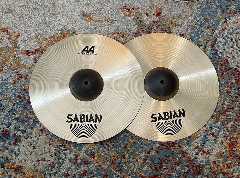 Sabian 14 AA Raw Bell Hi Hat Cymbal Set Reverb