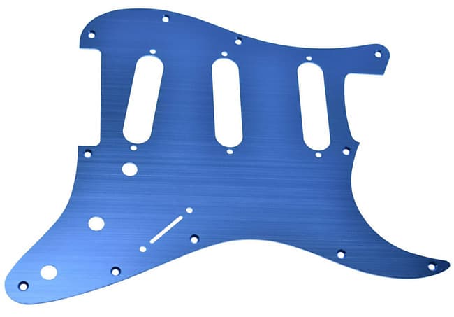 New Pickguard Anodized STRATOCASTER Sss 11 Holes Alu Blue Reverb