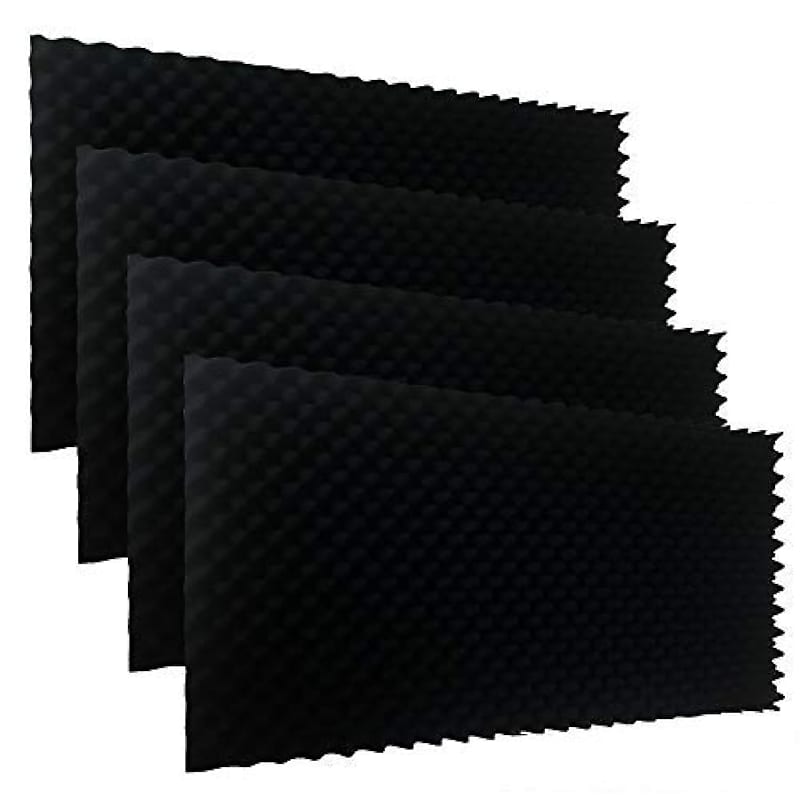 4Pack 48 X 24 X 2 Black Acoustic Panels Studio Soundproofing Reverb