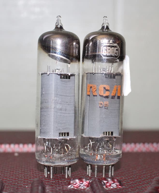 RCA 6BQ5 EL84 TIGHT MATCH PAIR GREY PLATE TEST NOS VINTAGE Reverb