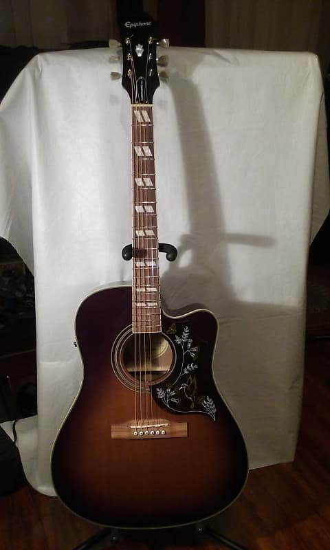 Epiphone Hummingbird Performer Pro Ltd Ed Tobacco Reverb