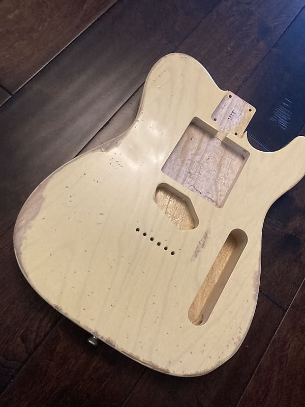 Mjt Aged Ash Telecaster Body Blonde Lbs Oz Reverb