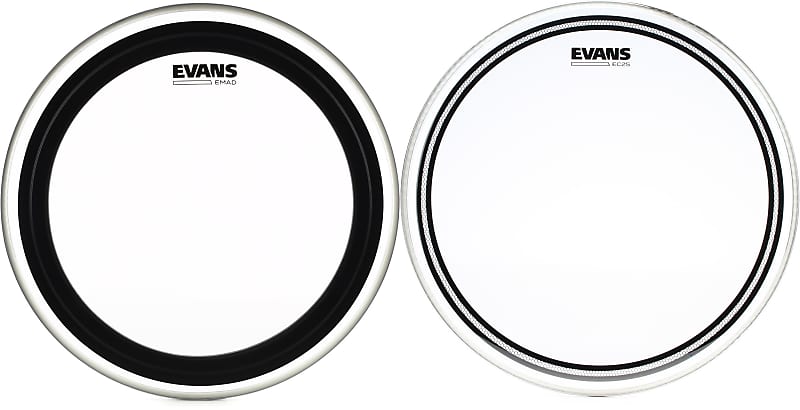 Evans Emad Clear Bass Drum Batter Head Inch Bundle With Reverb