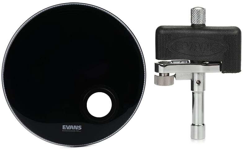 Evans EMAD Resonant Black Bass Drumhead 22 Inch Bundle With Reverb