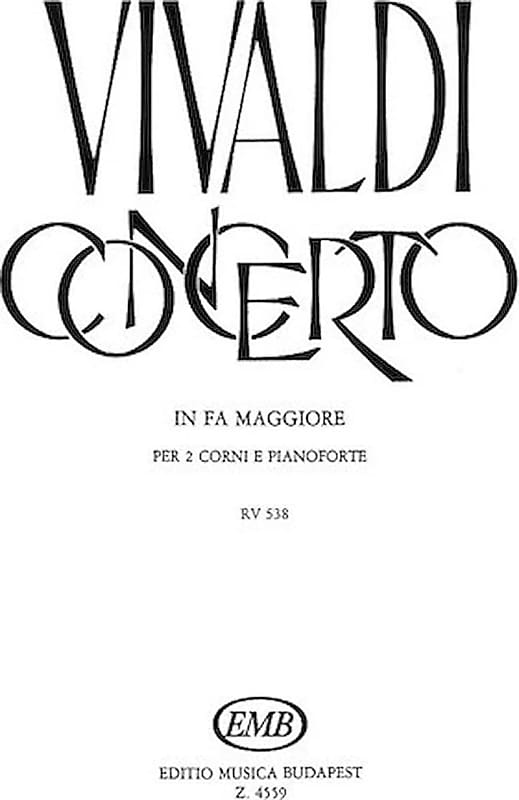 Concerto In F For 2 Horns Strings Continuo RV 538 Reverb