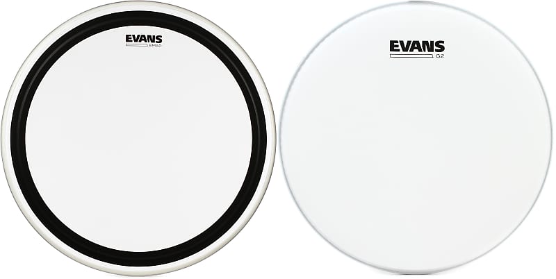 Evans Emad Clear Bass Drum Batter Head Inch Bundle With Reverb