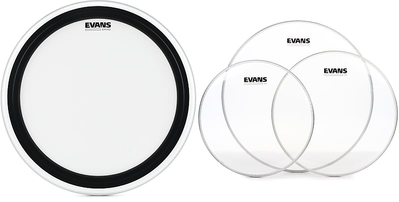 Evans Emad Coated Bass Drum Batter Head Inch Bundle With Reverb