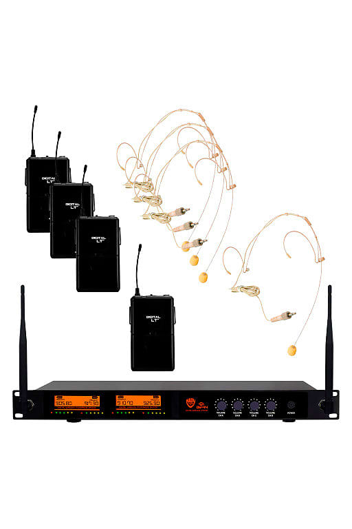 Nady Dw Quad Digital Wireless Headset Microphone System Reverb