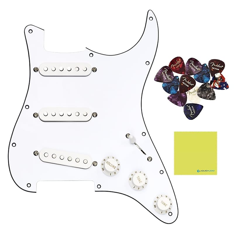 Dimarzio Fg Wa Area Strat Replacement Pickguard White Reverb