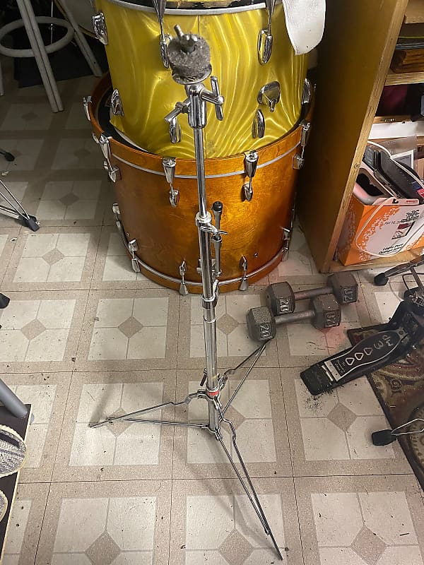 Red Label Slingerland Straight Cymbal Stand 1970s Chrome Reverb