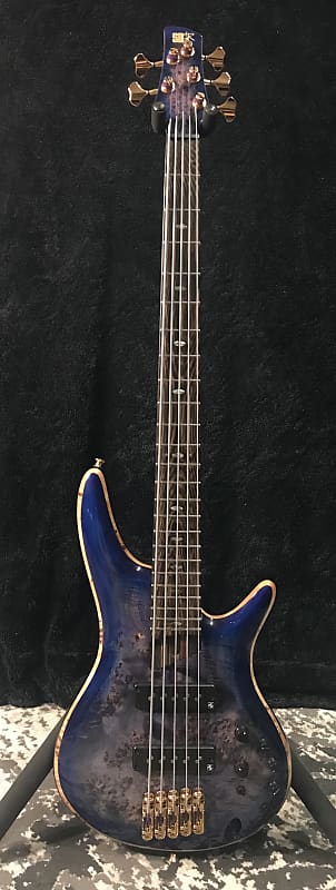 Ibanez Premium Sr Cbb String Bass Guitar Cerulean Blue Reverb