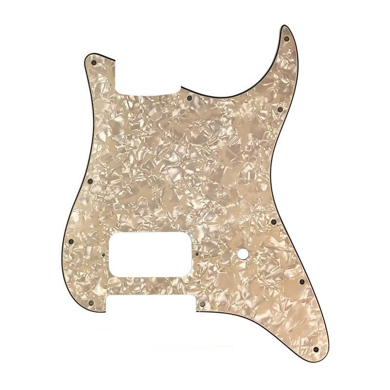 11 Hole Single Humbucker Strat Pickguard 4Ply Pink Pearl Reverb UK