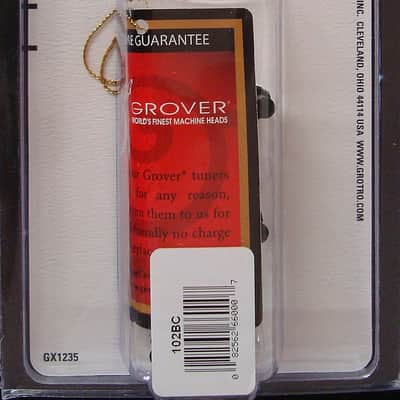 Grover 102BC  Original Rotomatic Tuners 3 +3 Black Chrome Finish image 6