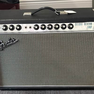 Fender Deluxe Reverb "Drip Edge" 2-Channel 22-Watt 1x12" Guitar Combo 1968 - 1969 - Silverface image 1