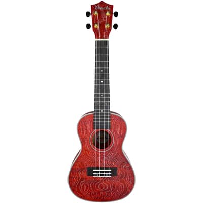 Amahi C-22 Quilted Ash Concert Ukulele Red w/Gigbag image 2