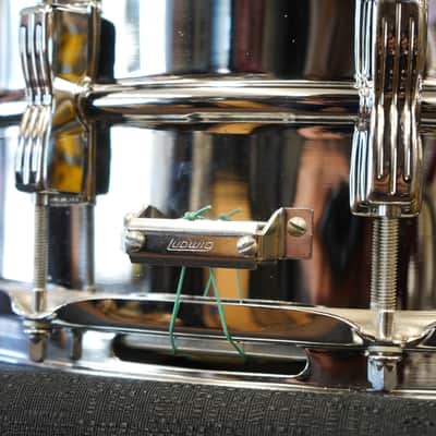 Vintage 1984 USA LUDWIG Lud-A-Loy 6.5x14" Aluminum With Bow Tie Lugs Snare Drum image 11