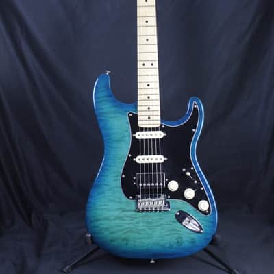 Fender  American Showcase QMT Stratocaster FSR 2020 Aqua Marine Metallic w/ HSC image 1