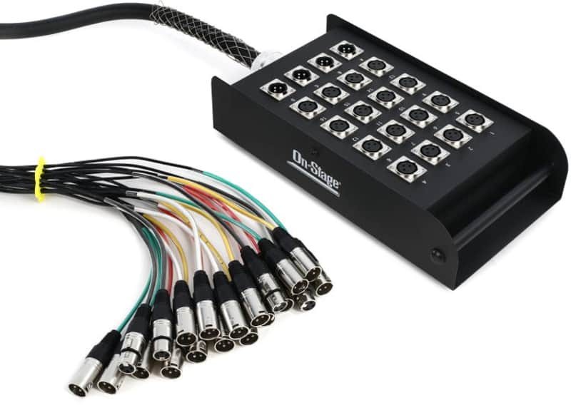 On-Stage SNK16450 In-Line Audio Series 16x4 XLR Stage Snake - 50'