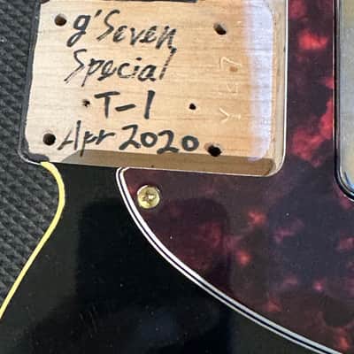 2020 G' Seven Telecaster Custom 2020 - Black Relic w/ Matching Headstock image 8