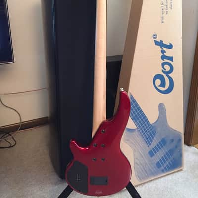 Cort Curbow 4-string bass - Metallic Red (Luthite body) - Free Shipping image 4