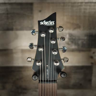 Schecter C-7 Deluxe Electric Guitar - Satin Black (437) image 7