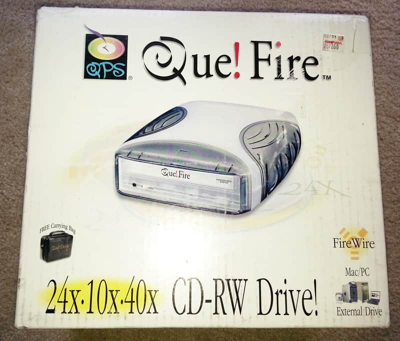 Que! Fire NOS-QPS Firewire 400 CD-RW Drive 24x-10x-40x (2 for 1 SPECIAL PLEASE READ) image 1