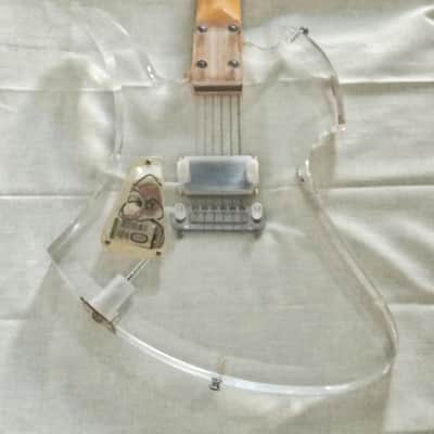 Fernandes MG-85C Clear Acrylic Mockingbird-Hide of X Japan Signature Model image 2