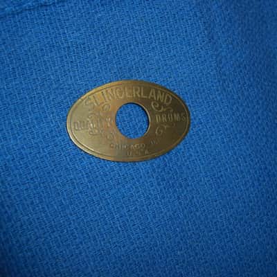 Slingerland chicago 1940s Brass drum badge in great condition! image 3