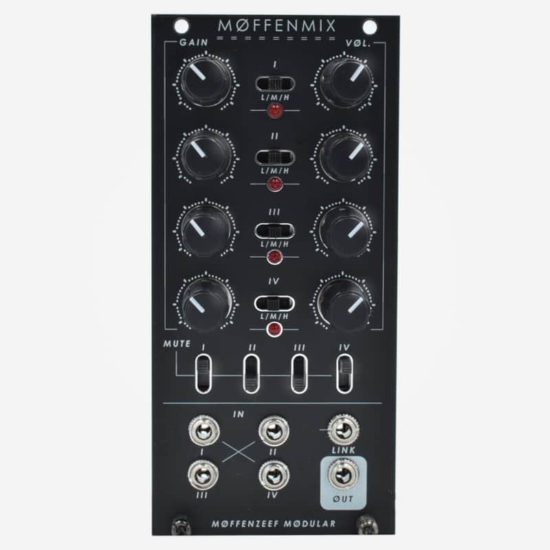 Moffenzeef Modular MOFFENMIX (Limited Edition Black) Eurorack Four Channel Mixer with Extreme Overdrive image 1