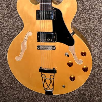 Vantage Electric hollow body Jazz Box 670 n natural electric guitar image 1