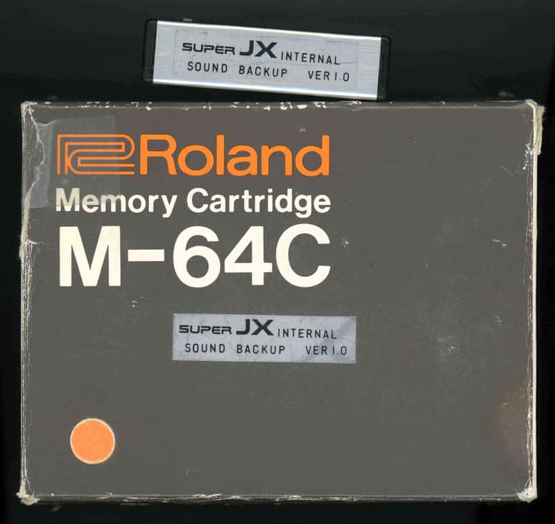 Roland  M-64c & Roland M-16c Super JX Sequencer Data 1.0 Memory Cartridge for Super JX pair of cartridges. image 1