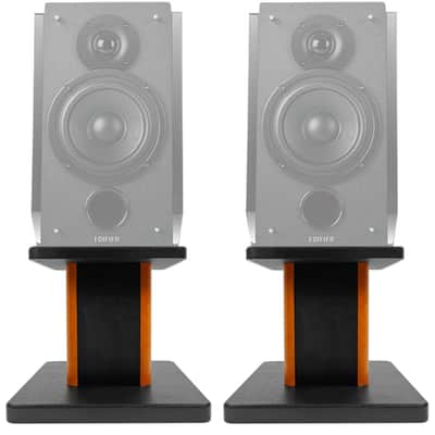 (2) 8” Wood Bookshelf Speaker Stands For Edifier R1850DB Bookshelf Speakers image 1