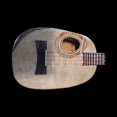 Solid Koa Pineapple with Flame Maple Top Tenor Ukulele with Hardwood Inlays SCJ-JH#135 image 6