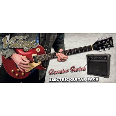 Vintage V10 Coaster Series Electric Guitar Pack ~ Left Hand Boulevard Black image 12