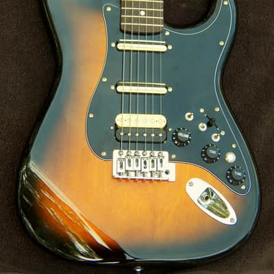 XX-Wide 2" Neck Tobacco Burst Mahogany Stratocaster with Ebony/Maple Neck + 2025+ 3 Matching Humbucking Custom Pickups + 3 Coil Spit Toggles + Kill Switch + Grover 406C Locking Tuners +Leveled, Crowned and Polished Frets with Full Setup! image 1