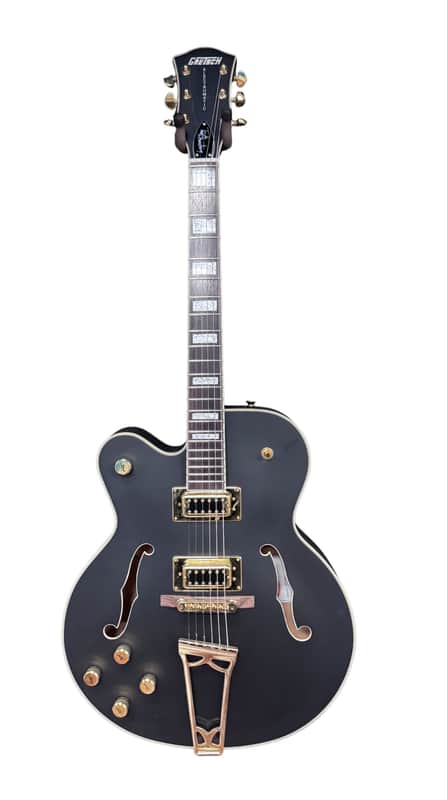 Preowned Gretsch G5191 Tim Armstrong Electromatic Hollowbody Left-Handed Electric Guitar - Matte Black image 1