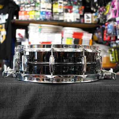 Vintage 1978 Ludwig USA Super Sensitive 5x14" Seamless Brass Snare Drum | Blue-O-Olive Pointy Badge image 17