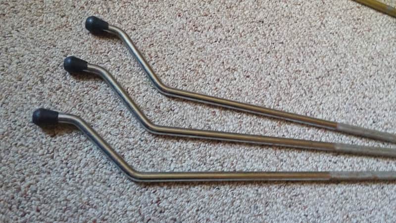 Unknown VINTAGE Thick 1/2" Diamter Floor Tom Legs 17" RARE Set Of 3 image 1